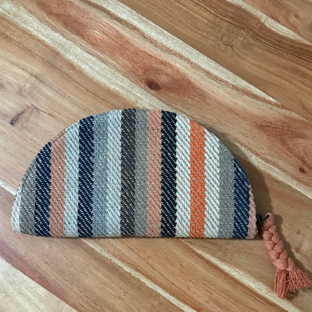 Threshold Striped Clutch - Orange, Gray, Cream, Brown